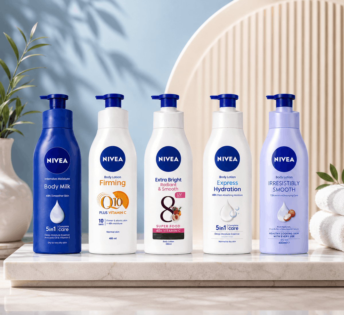 NIVEA Body Lotion Bundle – Pack of 5