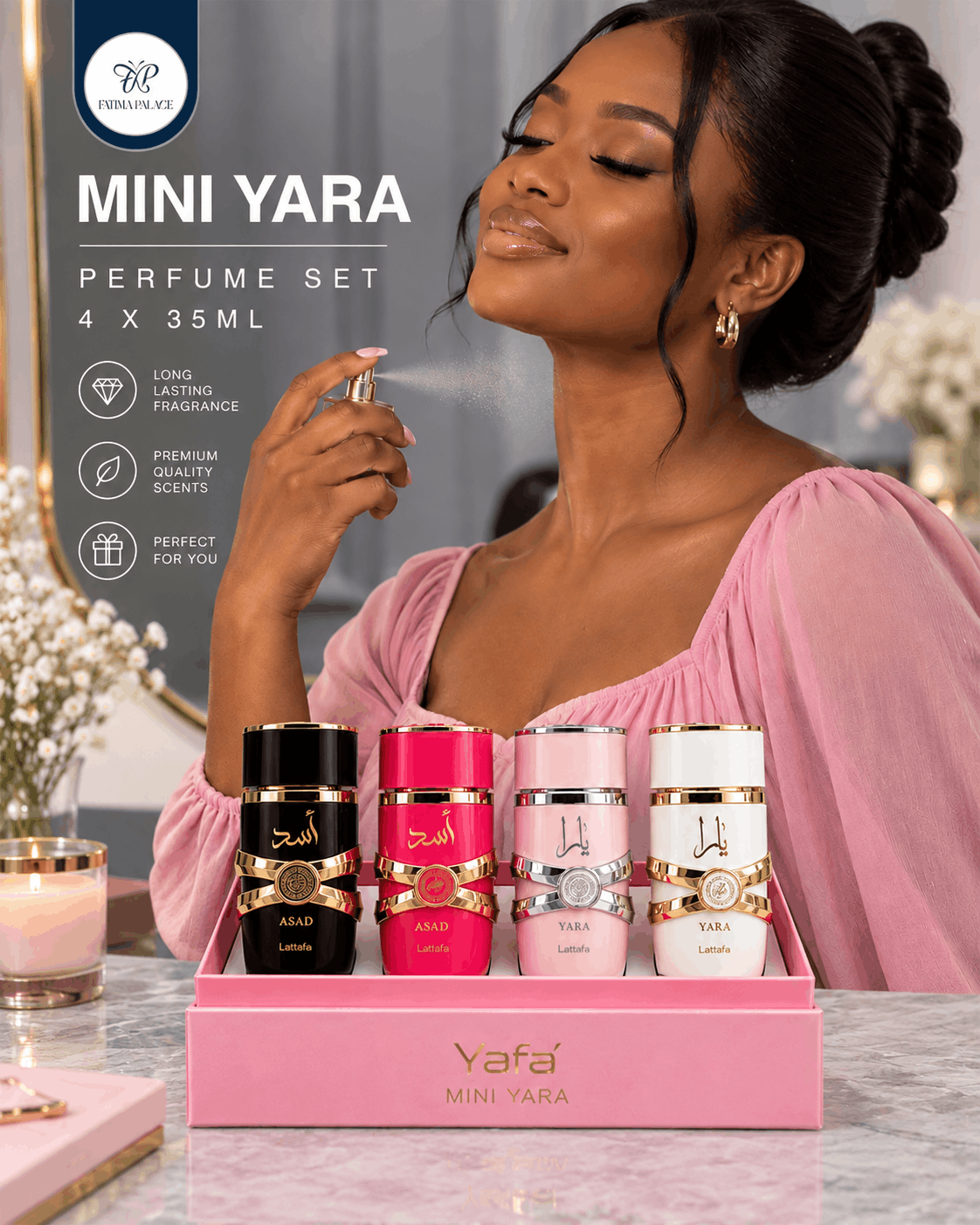 Lattafa Yara Mini Perfume Set – 4 × 35ml