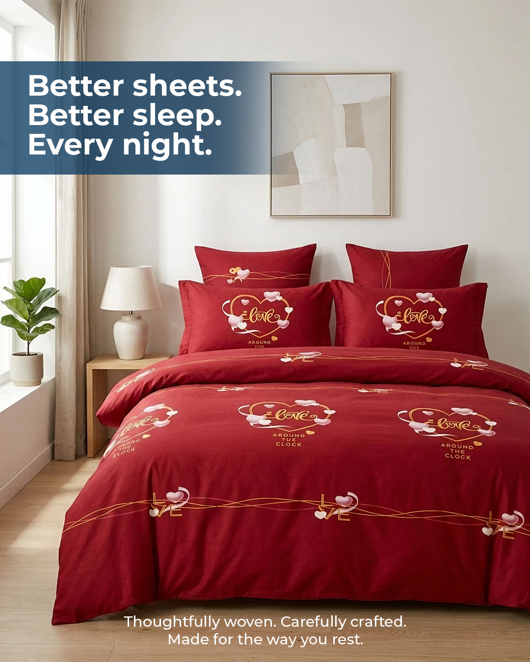 Premium 3-Piece Printed Microfiber Bedsheet Set | Soft & Comfortable Bedding