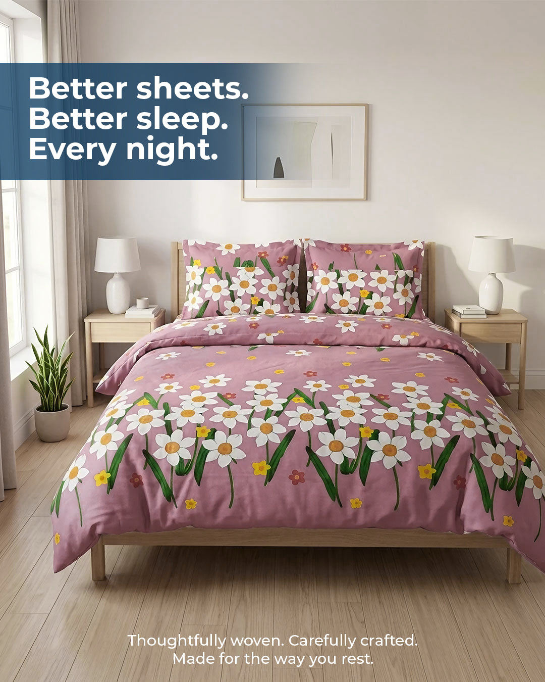 Premium 3-Piece Printed Microfiber Bedsheet Set | Soft & Comfortable Bedding