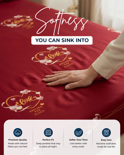 Premium 3-Piece Printed Bedsheet Set