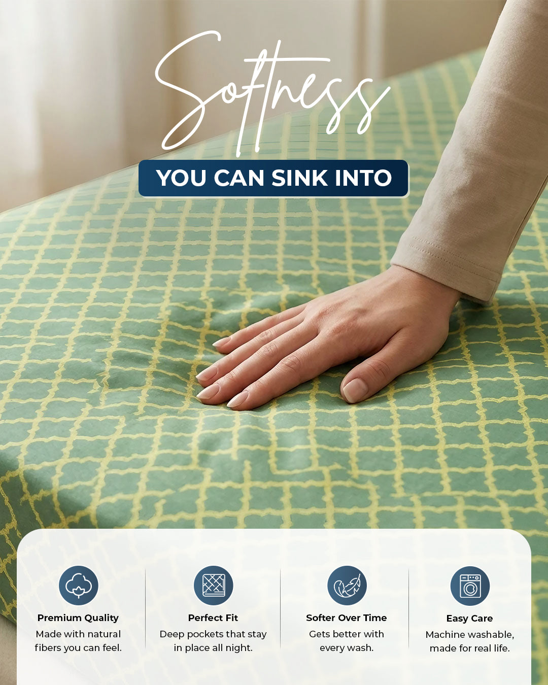 Premium 3-Piece Printed Microfiber Bedsheet Set | Soft & Comfortable Bedding