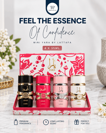 Lattafa Yara Mini Perfume Set – 4 × 35ml