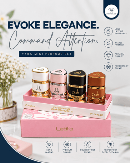 Lattafa Yara Mini Perfume Set – 4 × 35ml
