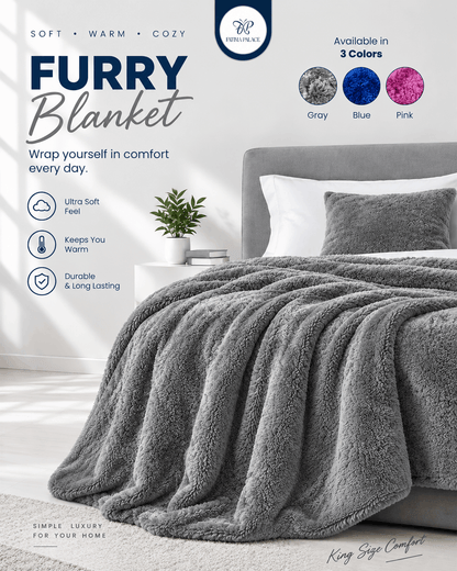 Ultra Soft King Size Furry Blanket
