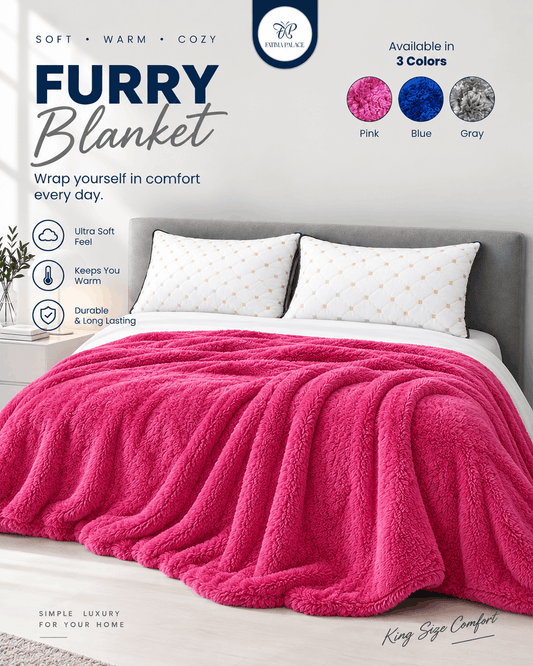 Ultra Soft King Size Furry Blanket