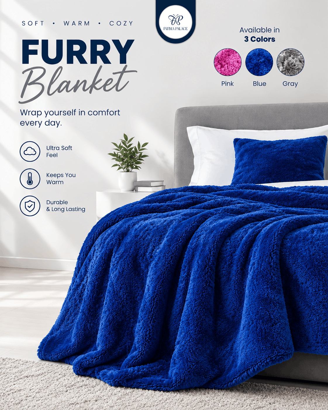 Ultra Soft King Size Furry Blanket