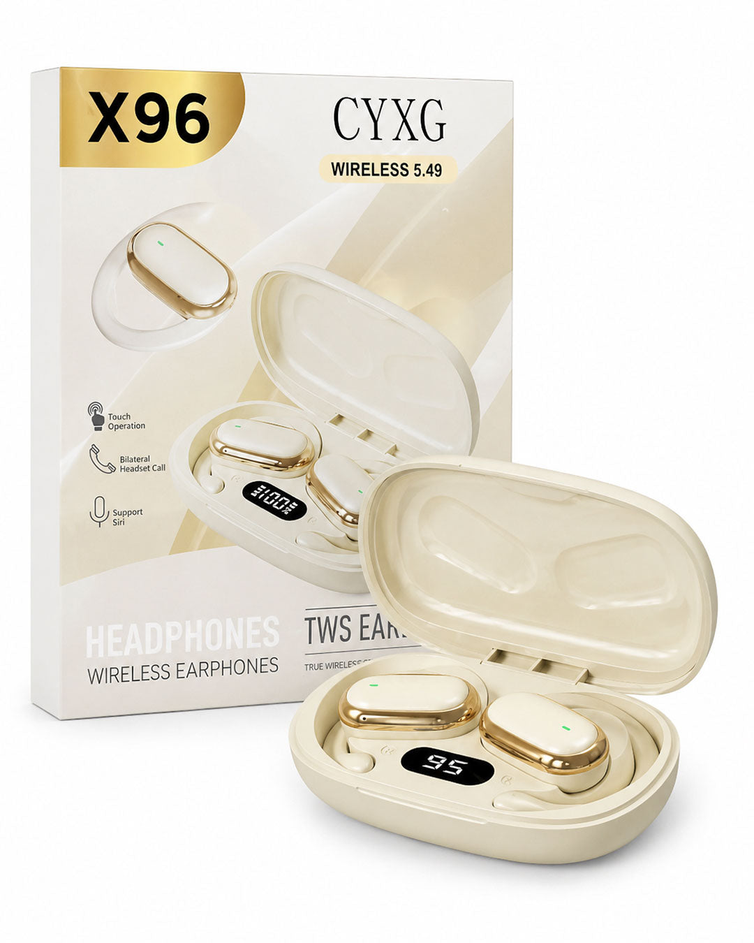 X96 Wireless Bluetooth Earbuds with LED Charging Case