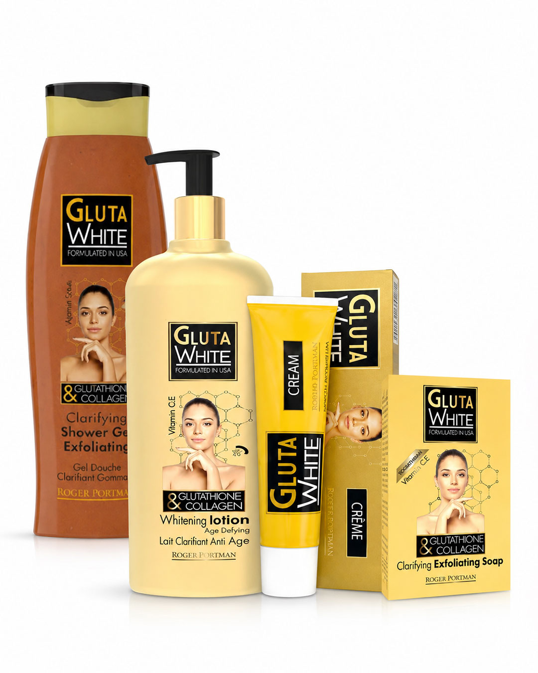 Gluta White Glutathione & Collagen 5-Piece Whitening Skincare Set