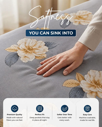 Premium 3-Piece Printed Bedsheet Set