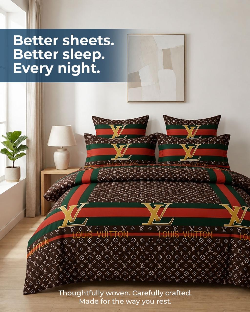 Premium 3-Piece Printed Bedsheet Set