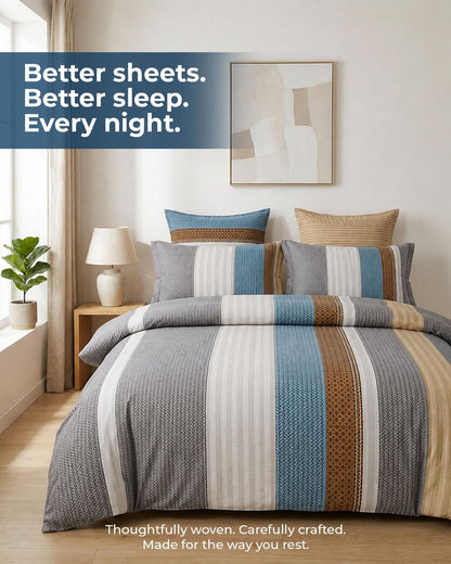 Premium 3-Piece Printed Bedsheet Set