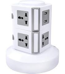 Universal Power Tower Extension Socket with USB Ports